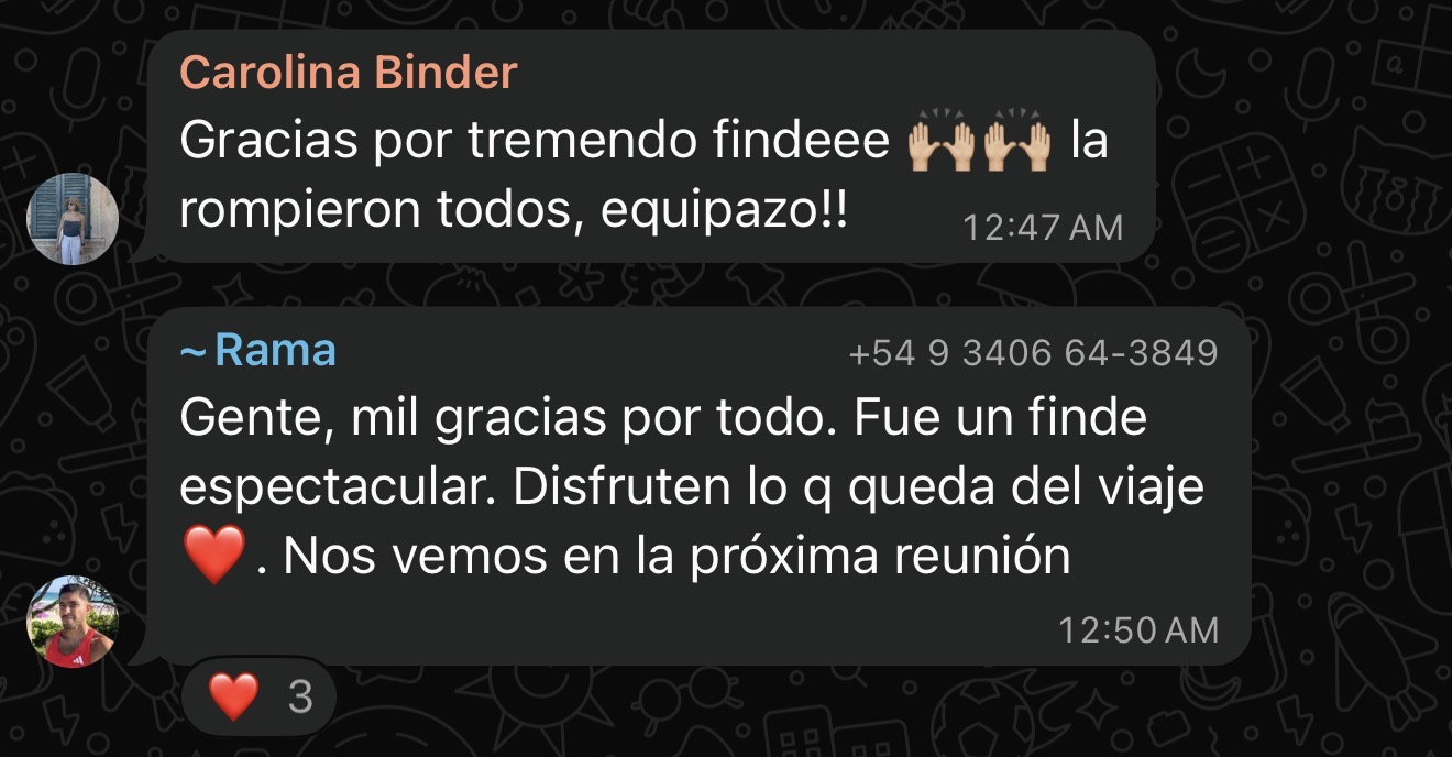 Carolina: 'gracias por tremendo finde, la rompieron todos, equipazo'