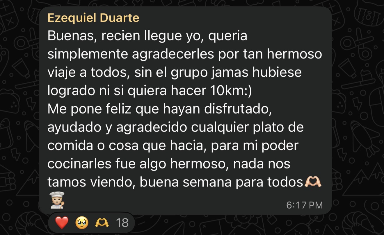 Ezequiel: 'sin el grupo jamás hubiese logrado ni siquiera hacer 10km'