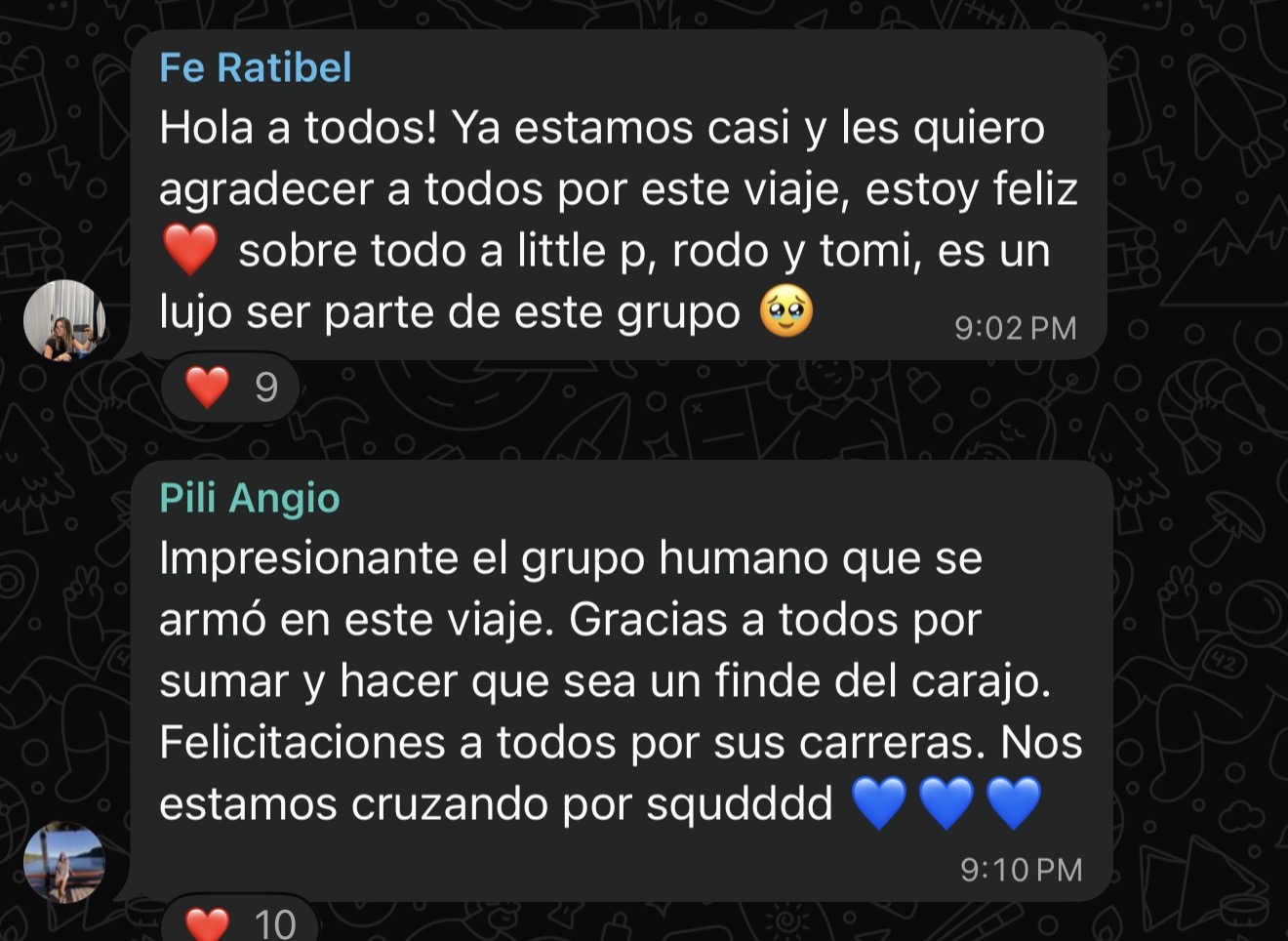 Pili: 'impresionante el grupo humano que se armó en este viaje'