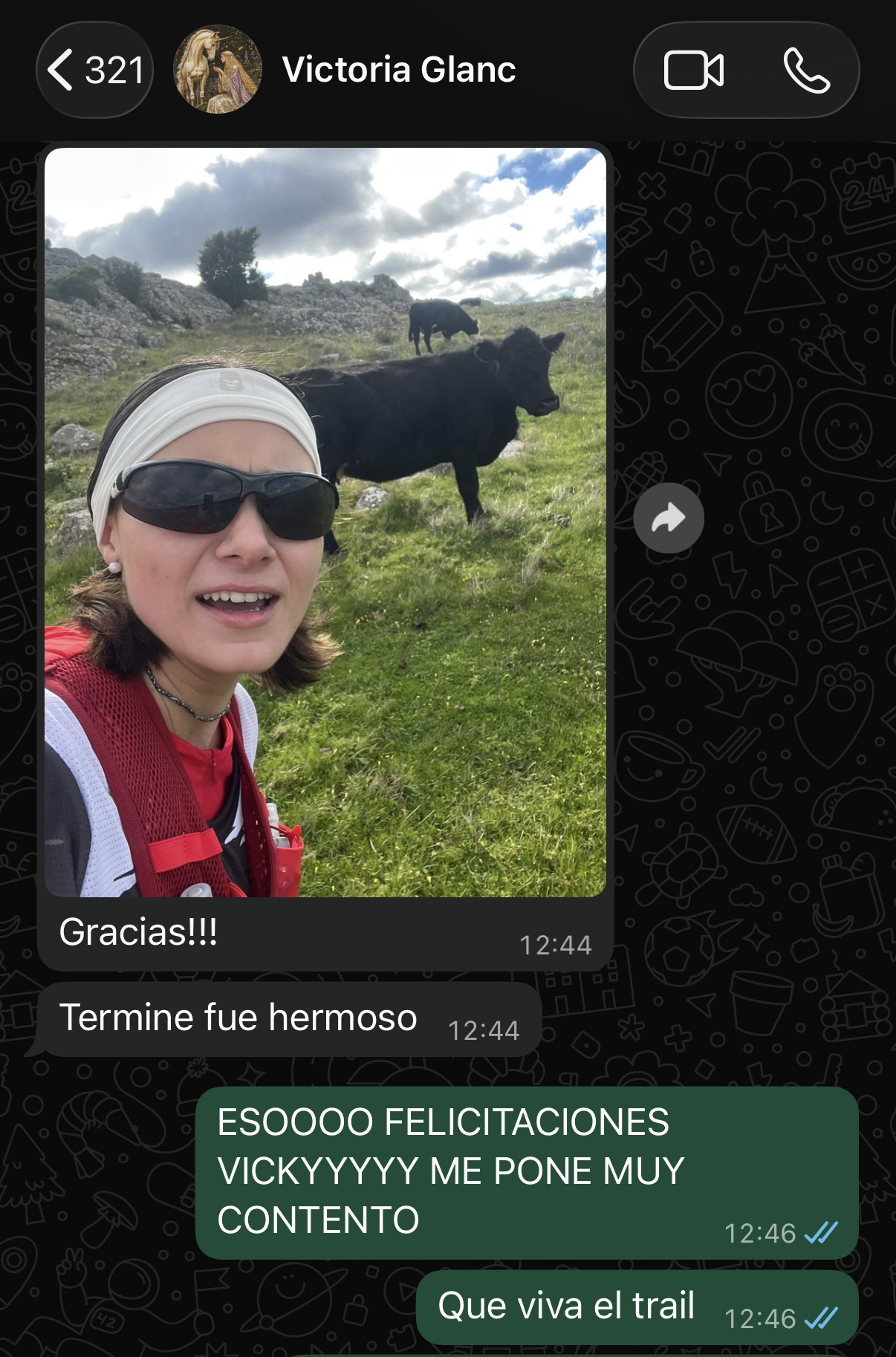 Victoria: 'terminé, fue hermoso', corriendo trail